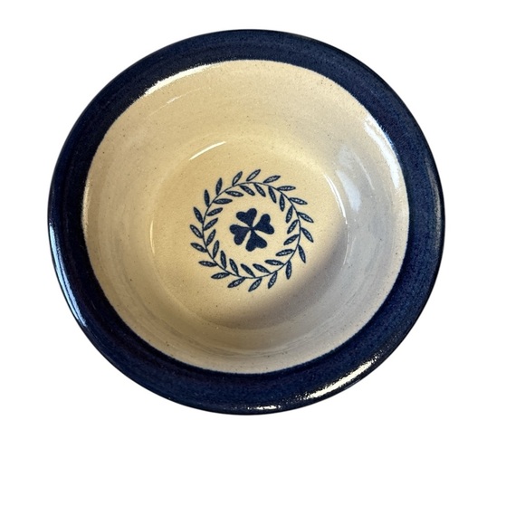 Brinker Pots Pottery Butter Dip Crock Cobalt Blue Strasburg PA Country 1994 - Picture 2 of 6